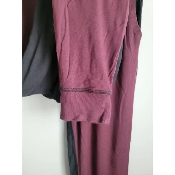 Tommy John Lounge Henley Medium Blue Black Maroon Thermal/cotton Jogger Set XS - Picture 6 of 8